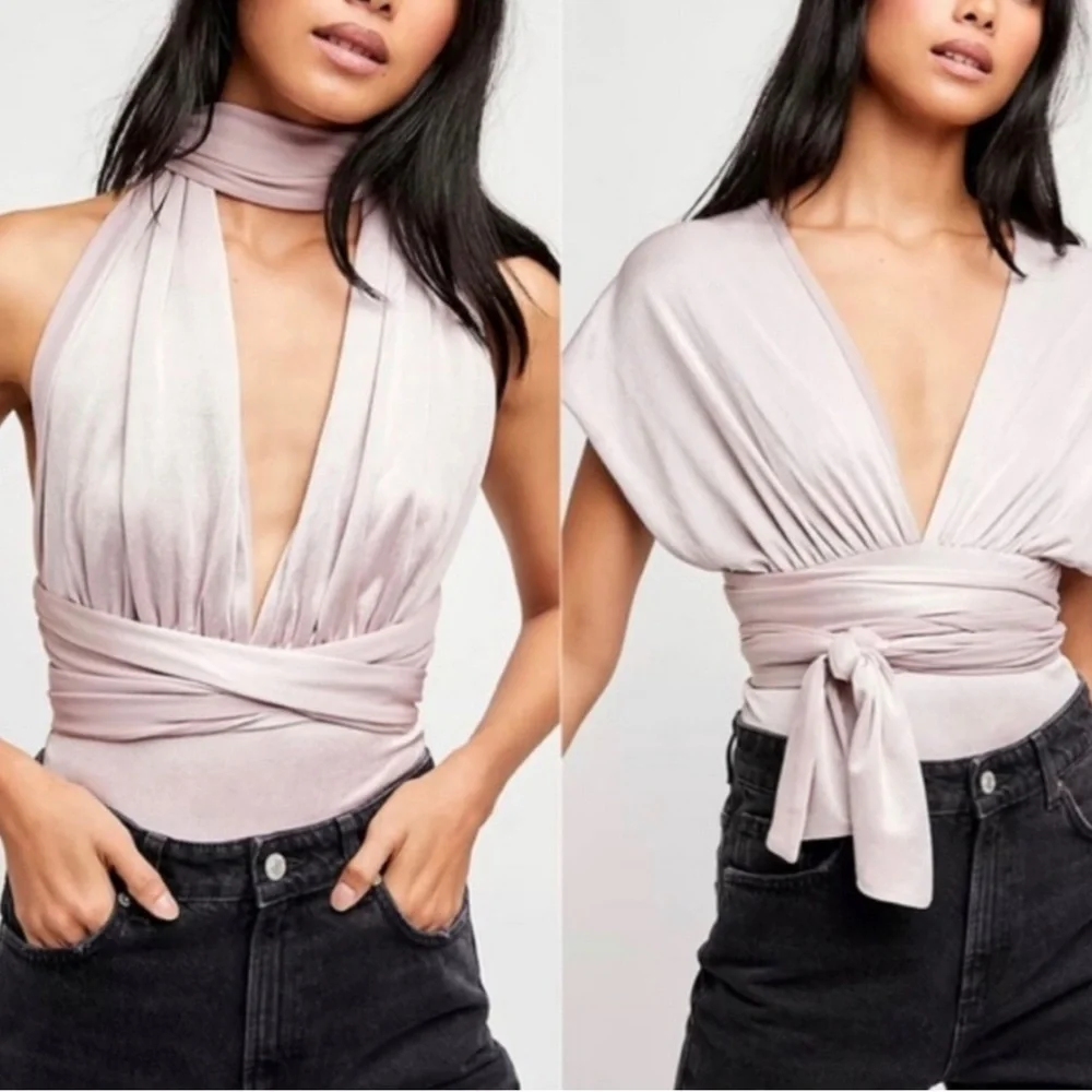 Free people intimately 100 ways convertible bodysuit size medium